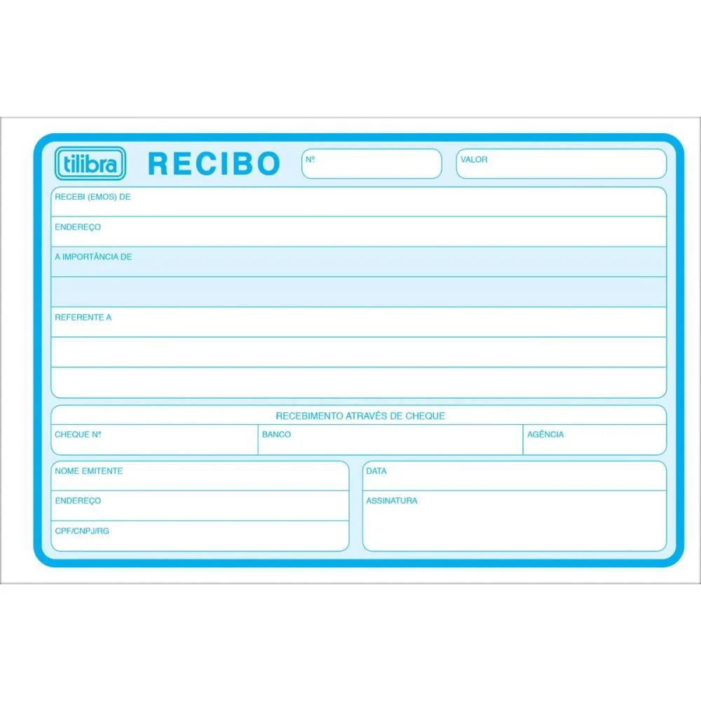 Impresso Recibo Comercial Sem Copia 50F Tilibra (Pct.c/10)