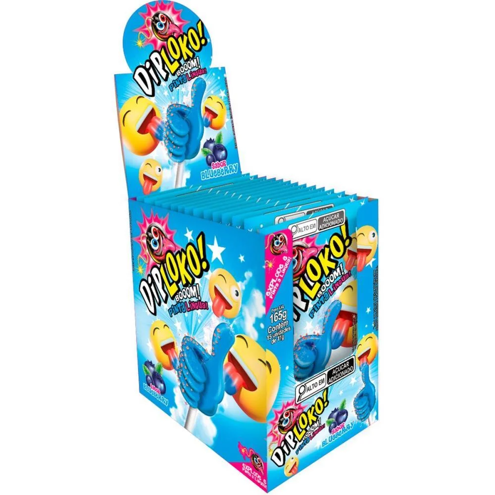 Doce Dip Loko Joia Pinta Lingua Danilla Foods C/ 15 Unidades