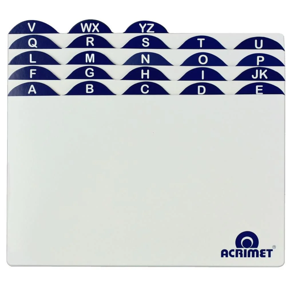 Indice Para Fichario A-Z 6X9 Cartao Acrimet