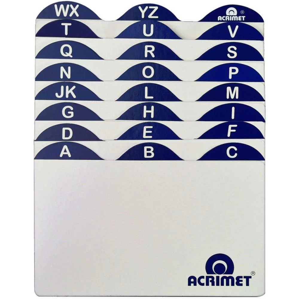 Indice Para Fichario A-Z 3X5 Cartao Acrimet