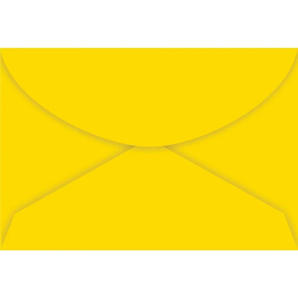 Envelope Colorido Visita Amarelo Color Plus 80G. Foroni (Cx.c/100)
