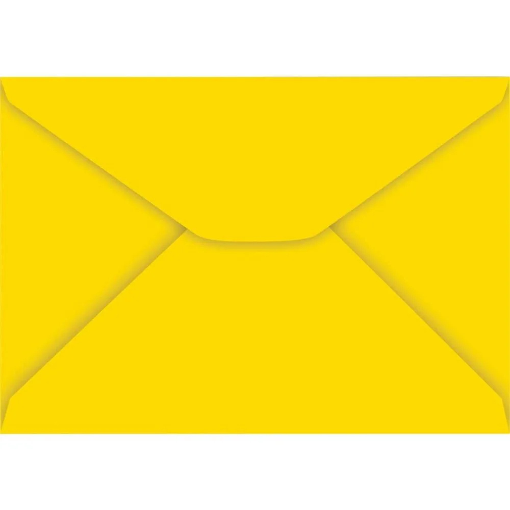 Envelope Colorido Carta 114X162Mm Amarelo 85G Foroni (Cx.c/100)