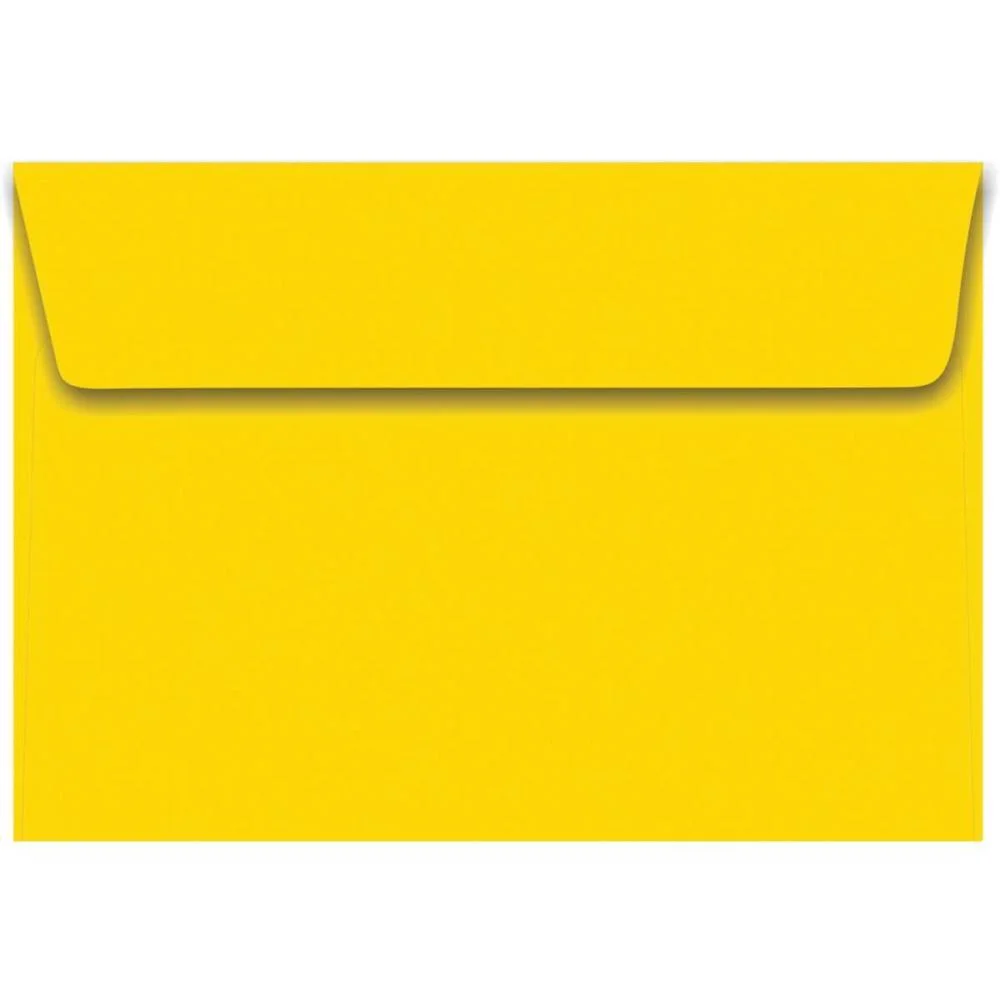 Envelope Colorido Convite 162X229Mm Amarelo C.plus 80G Foroni (Cx.c/100)