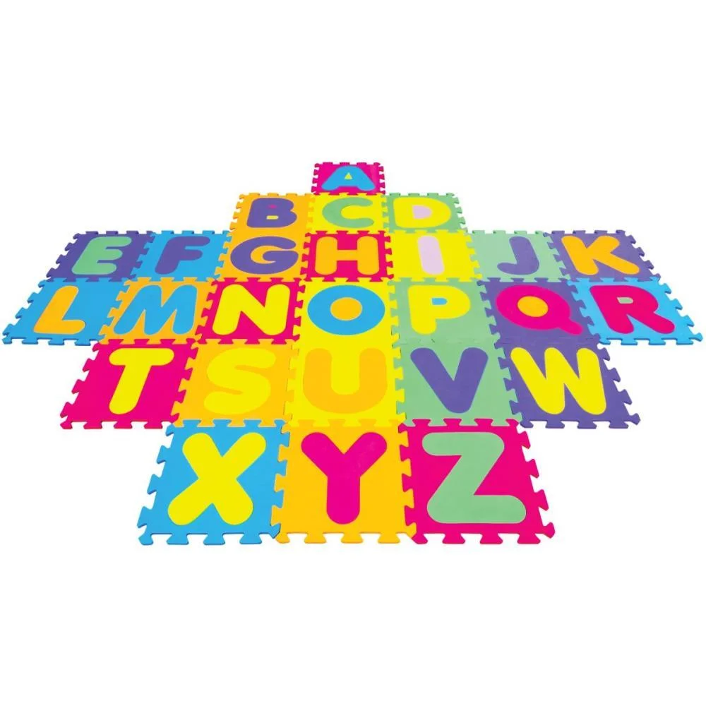 Brinquedo Pedagogico Eva Alfabeto 28X28Cm 5Mm 26 Pecas Evamax