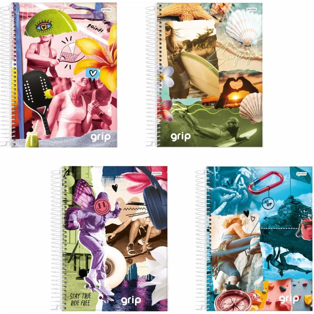 Caderno 10X1 Capa Dura Grip 160Fls. Jandaia (Pct.c/04)