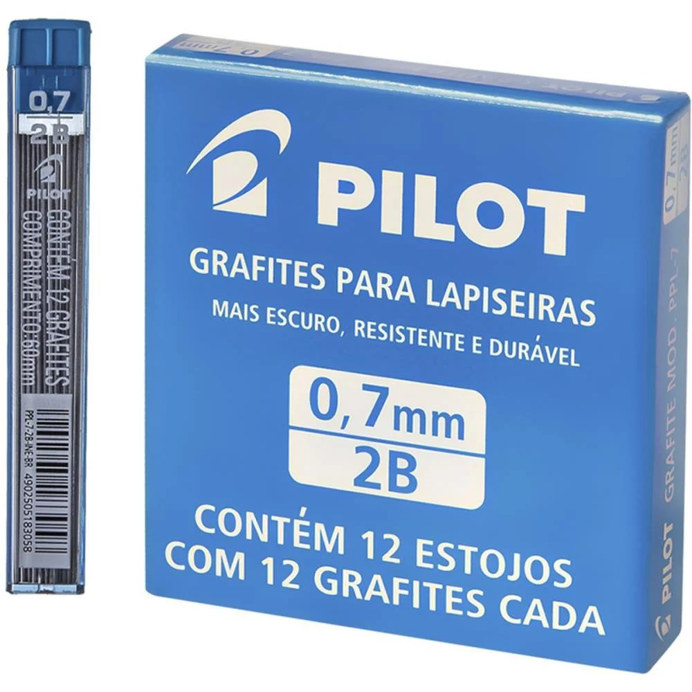 Grafite 0.7Mm 2B 12Tubosx12Minas Ppl Pilot (Caixinha)
