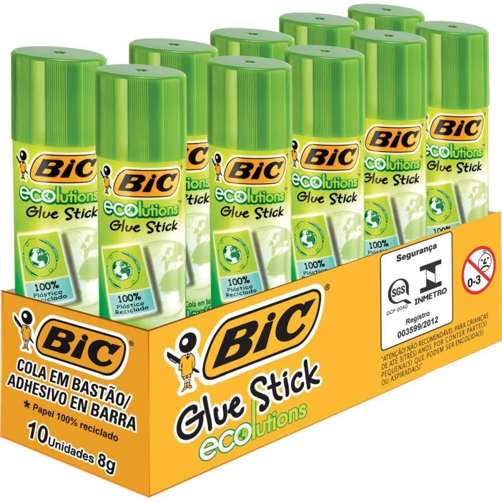 Cola Em Bastao Ecolutions 08G Bic (Pct.c/10)