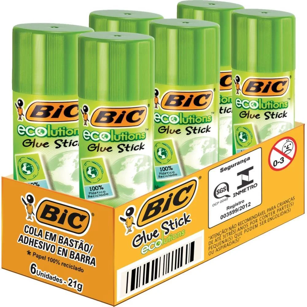 Cola Em Bastao Ecolutions 21G Bic (Pct.c/06)