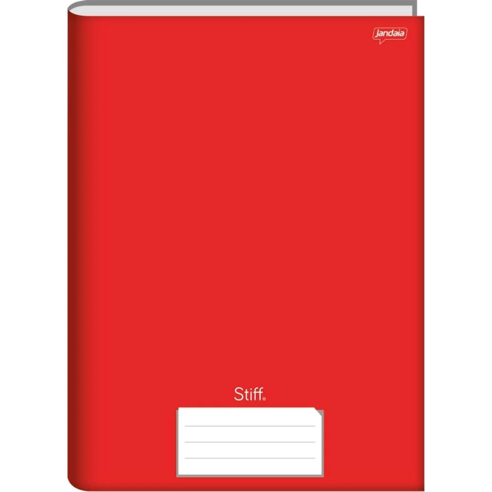 Caderno Brochurao Capa Dura Stiff 48 Folhas Vermelho Jandaia (Pct.c/10)