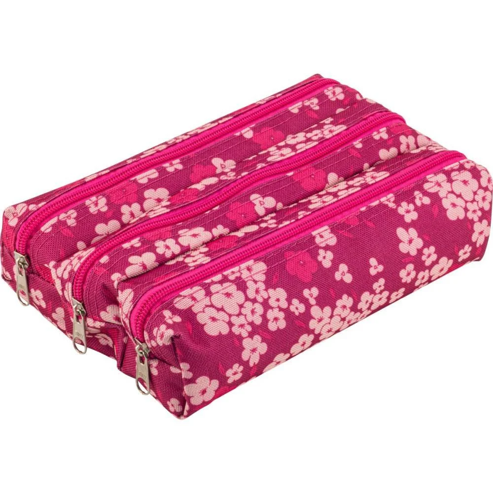 Estojo Triplo Lona Estampado Sortido Goodie (Pct.c/04)