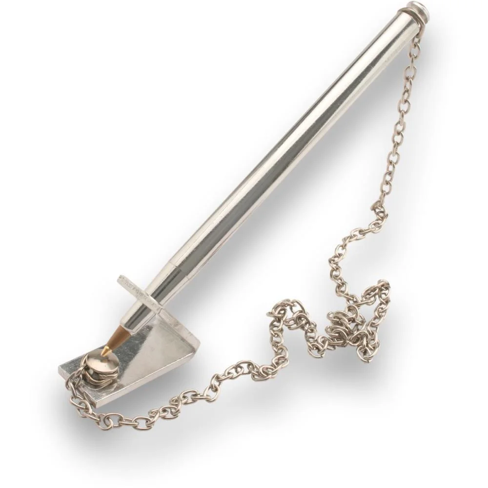 Caneta Para Balcao Polida Com Suporte Caneta Fixa