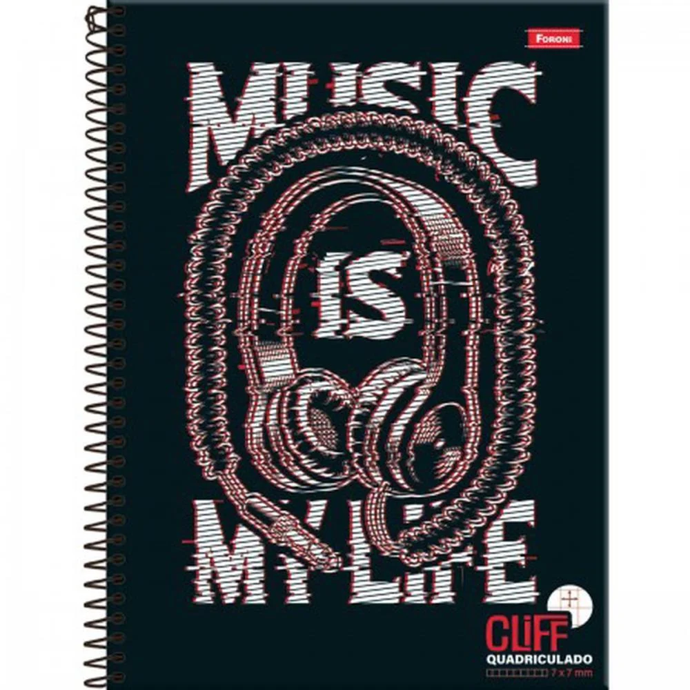 Caderno 15X1 Capa Dura Cliff Masculino 240Fls. Foroni (Pct.c/02)