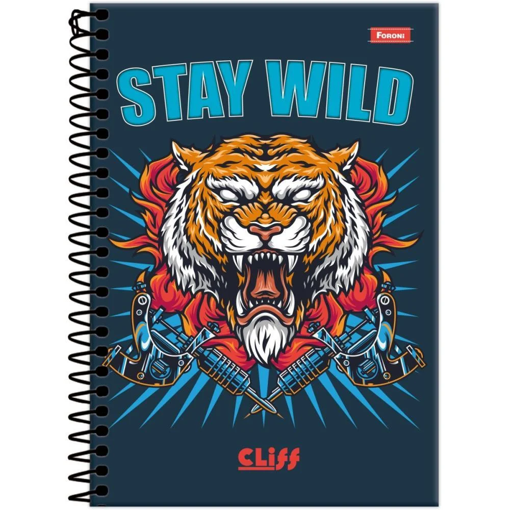 Caderno Espiral Pequeno Capa Dura Cliff Masculino 80Fls. Foroni (Pct.c/05)