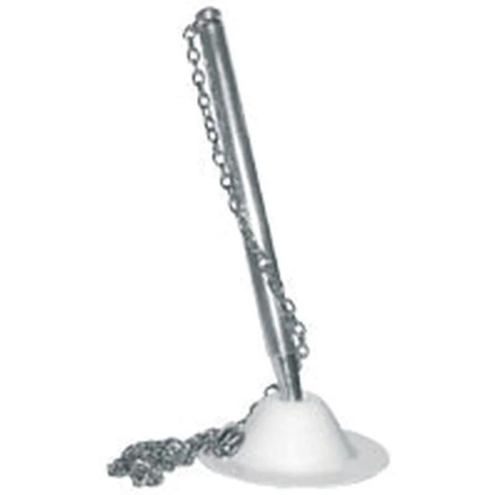Caneta Para Balcao Chapeu Polida C/Suporte Branco Caneta Fixa