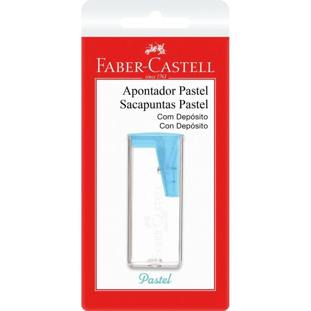Apontador Com Deposito Tons Pastel Blister (S) Faber-Castell C/ 24 Unidades