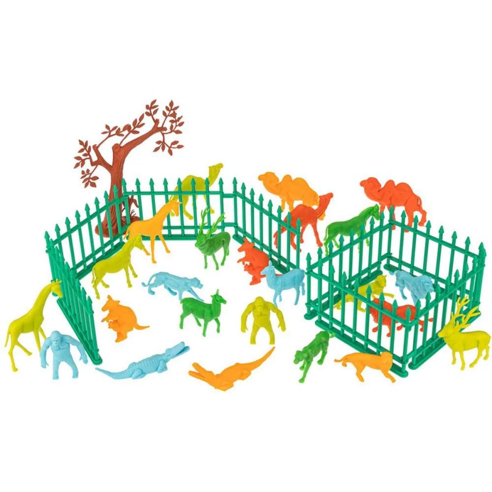 Miniatura Colecionavel Zoologico Playset C/Arvores Gulliver (Balde)