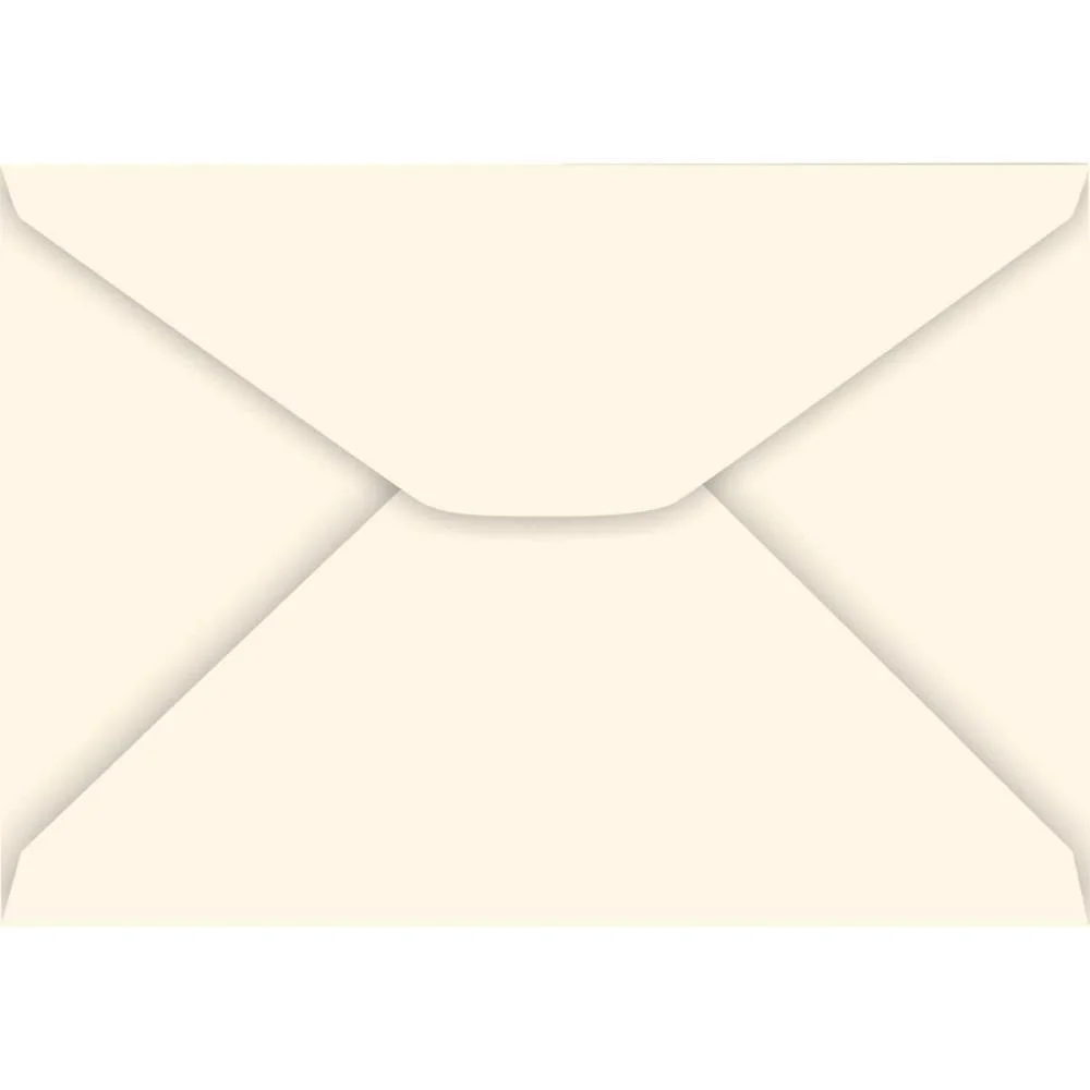 Envelope Colorido Carta 114X162Mm Creme 85G Foroni (Cx.c/100)