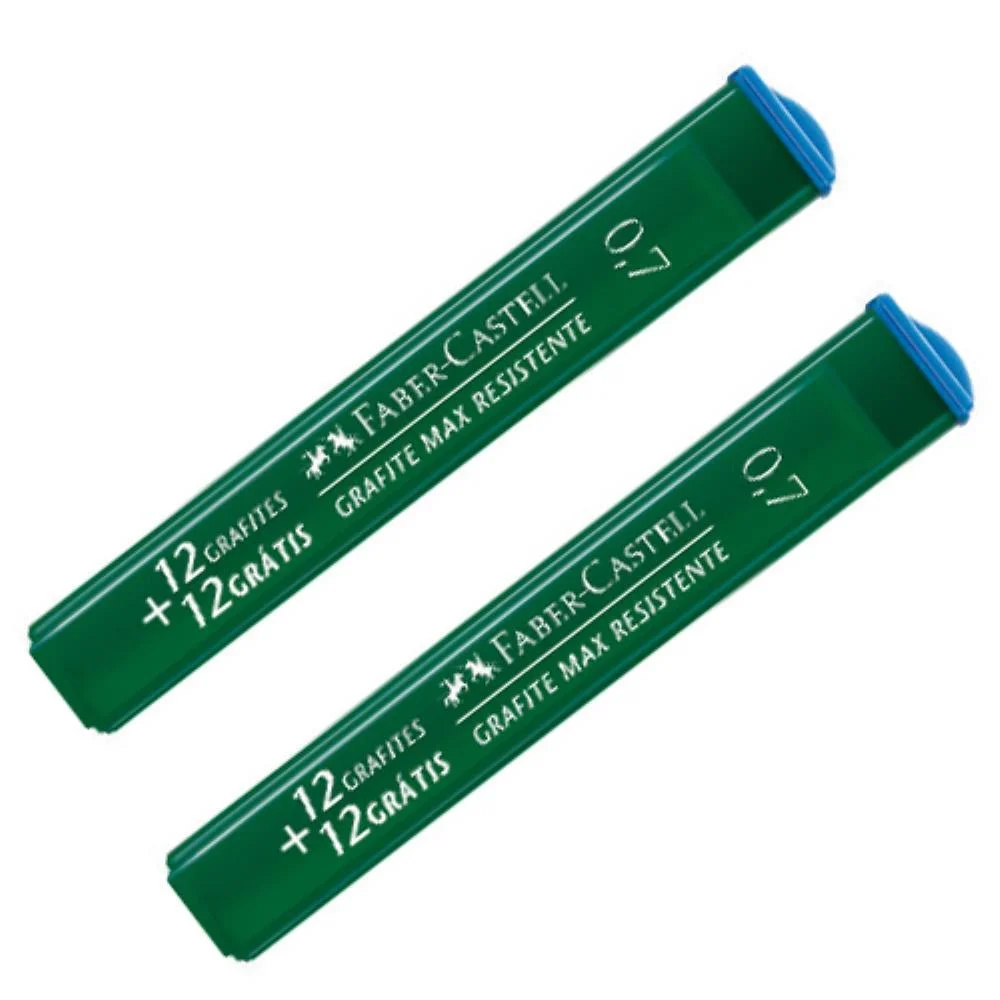Grafite 0.7Mm Polymer 2B 12Tb X 24Mn Faber-Castell (Cx.c/12)