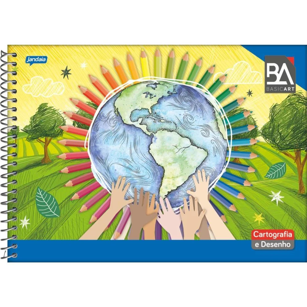Caderno Desenho Universitario Basic Art 48Fls. Esp. Horiz. Jandaia (Pct.c/10)