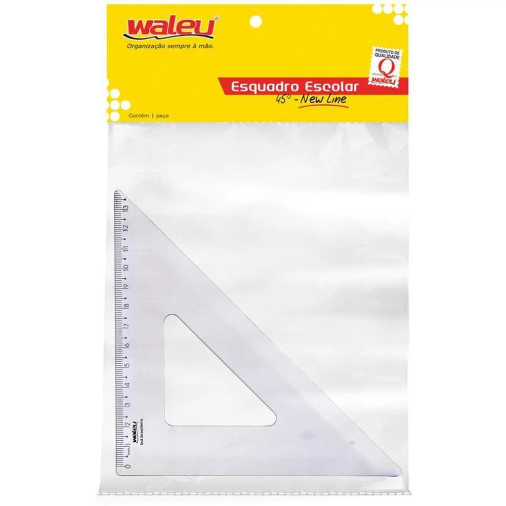 Esquadro Poliestireno 45Graus 21Cm Cr. Maxcril (Pct.c/10)