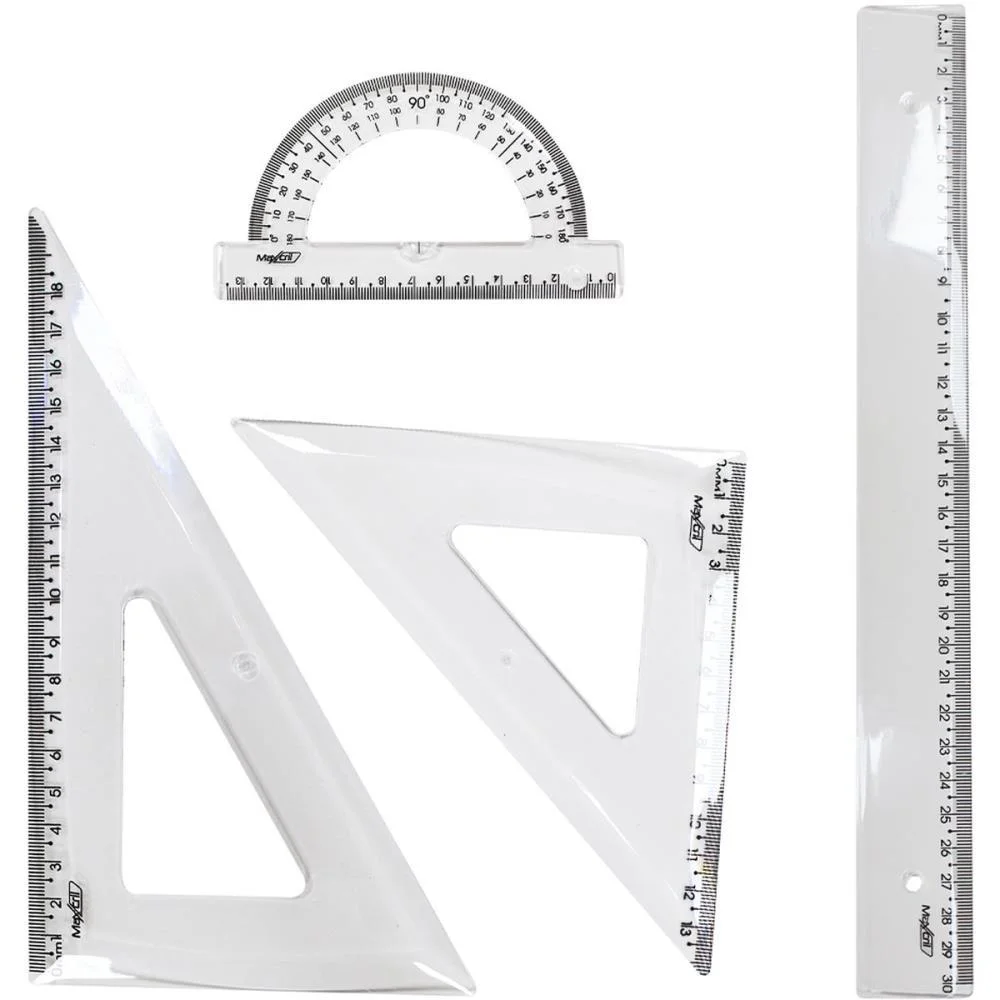 Conjunto Para Desenho New Line Cristal 1 Grau Maxcril (Blister)