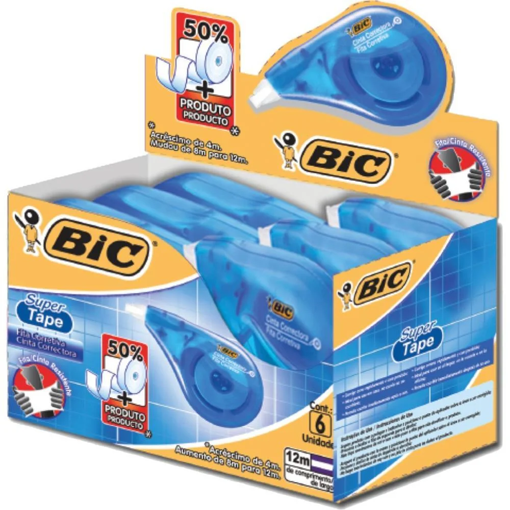 Corretivo Em Fita Super Tape 12M Bic (Cx.c/06)
