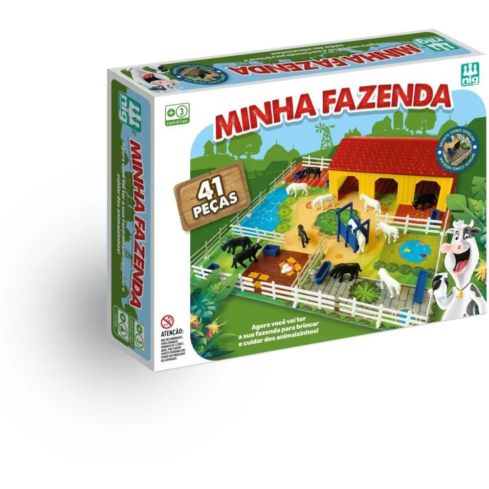 Jogo Diverso Minha Fazenda 41 Peças Nig Brinquedos