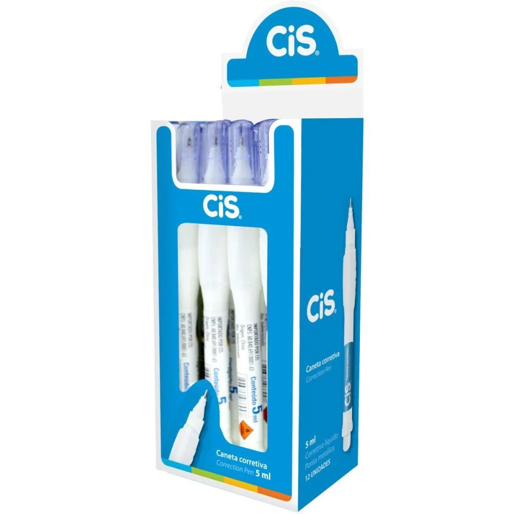 Caneta Corretiva Cis Correction Pen 5Ml Metal Sertic (Cx.c/12)