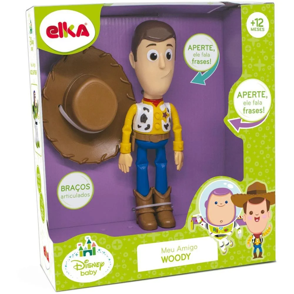 Boneco E Personagem Meu Amigo Woody C/Som 23Cm. Elka