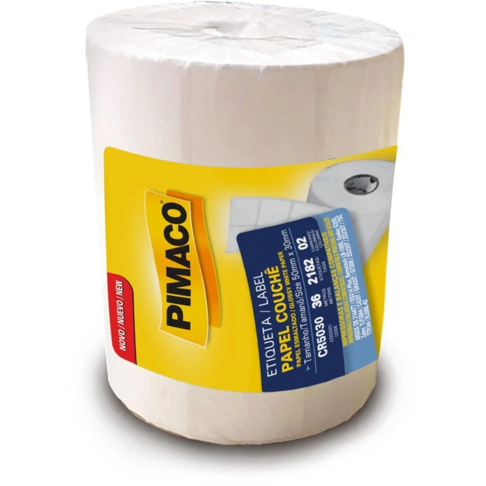 Etiqueta Adesiva Couche 50Mmx30Mm C/2182 Etiq. Pimaco (Rolo)