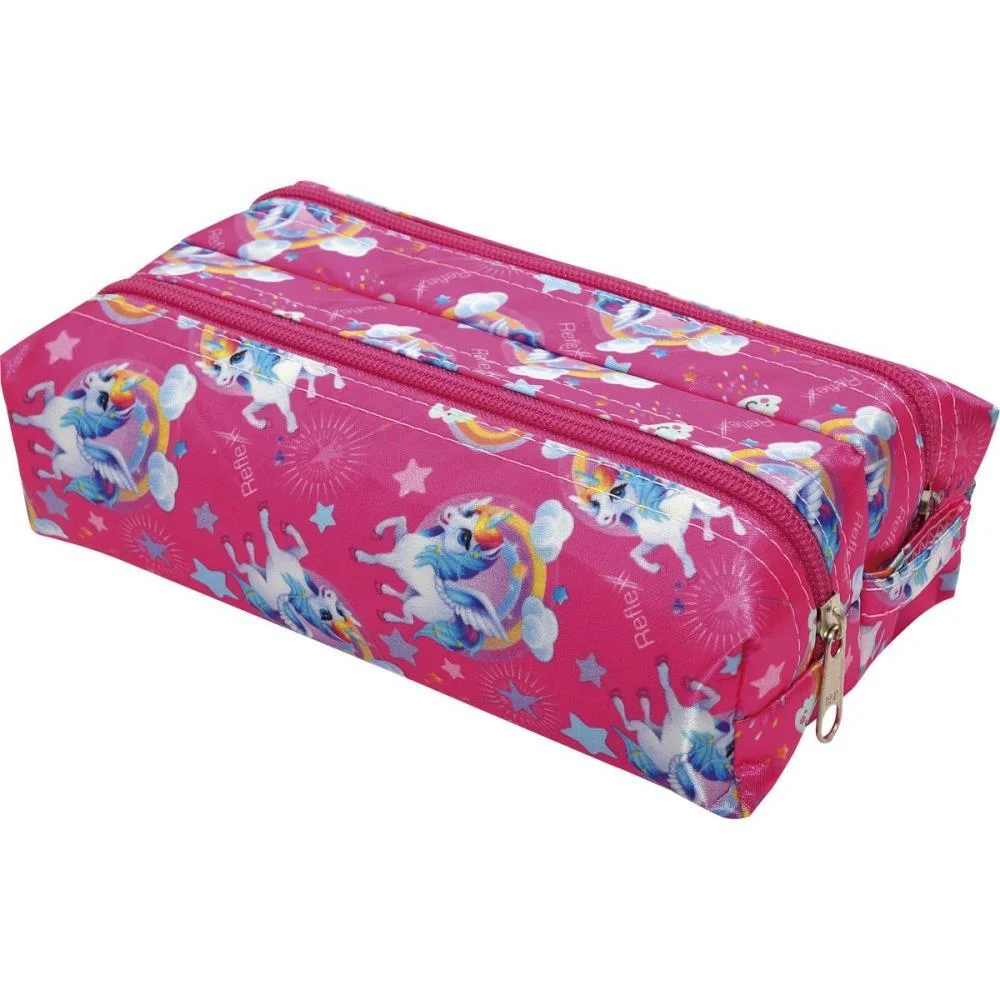Estojo Duplo Feminino Cetim Sortido Reflex (Pct.c/04)