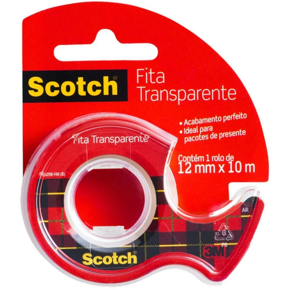 Fita Adesiva Scotch Transp. 12Mmx10M.c/Apar 3M