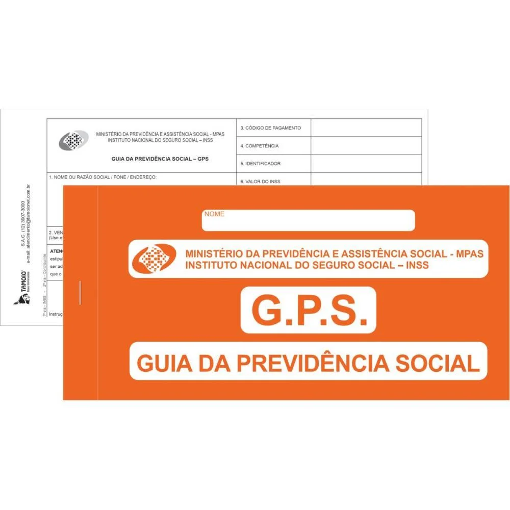 Impresso Previdencia Social Carne Gps 12X2 Vias Tamoio (Pct.c/10)