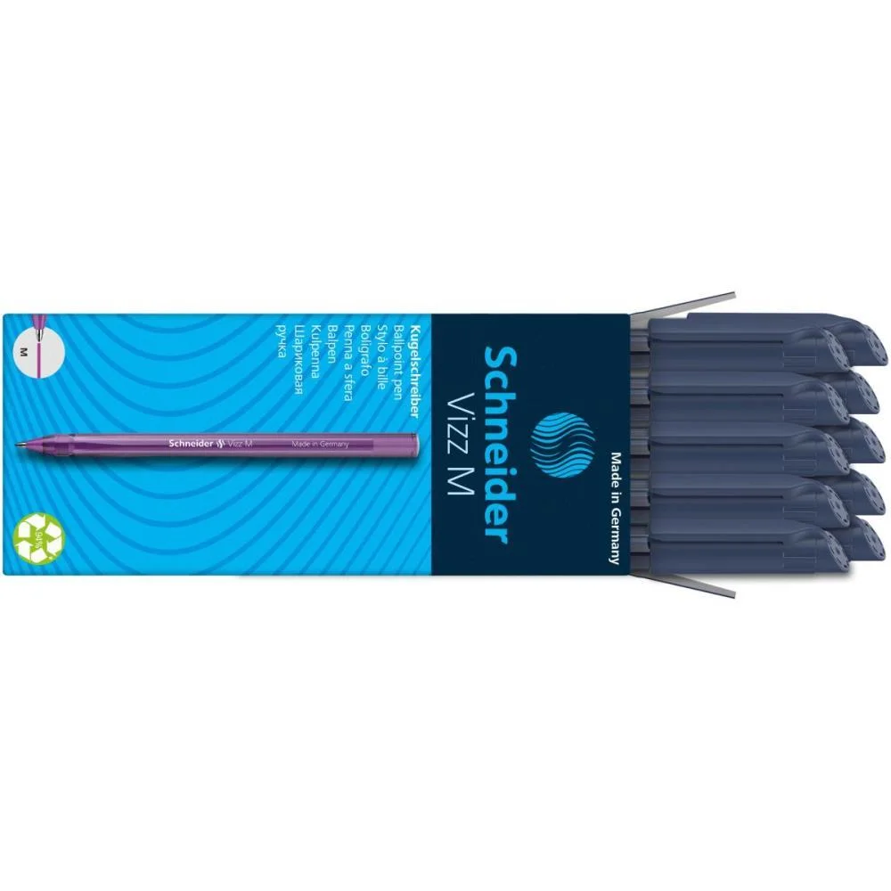 Caneta Esferografica Vizz Gelco Media Schneider Az. Compactor Com 10 Unidades