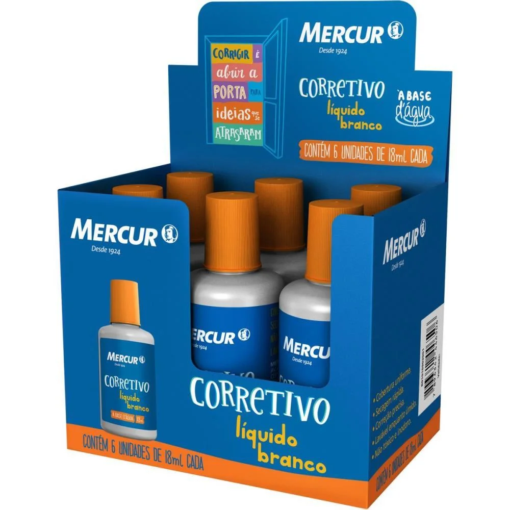 Corretivo 18Ml Branco Mercur (Cx.c/06)