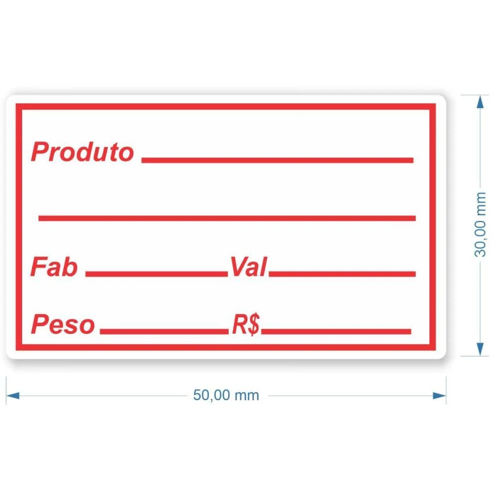 Etiqueta Adesiva Validade/Fabricacao C/100 Etiq Grespan (Pct.c/05)