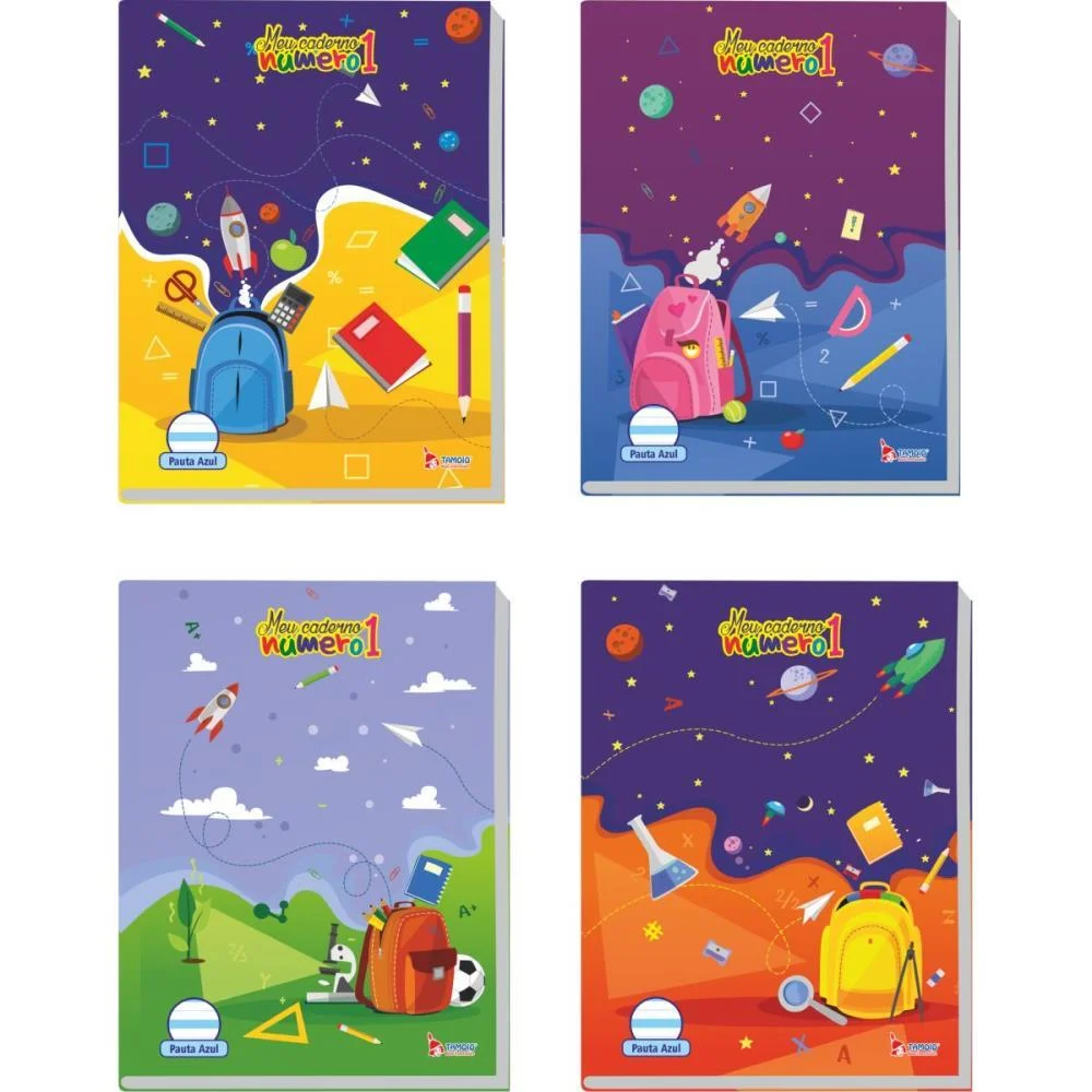 Caderno Caligrafia Capa Dura Numero 1 Pauta Verde 40F 70G. Tamoio (Pct.c/05)