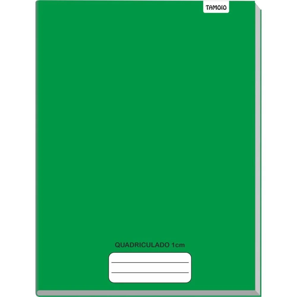 Caderno Quadriculado Univers. 1X1Cm 48F Brochurao C.d Verde Tamoio (Pct.c/05)