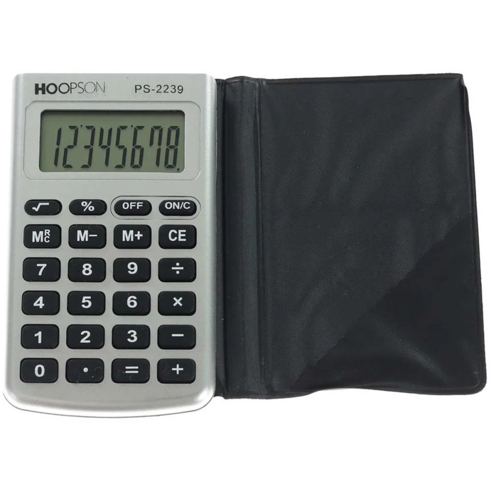 Calculadora De Bolso 8Digitos C/Capa Bateria Prata Mercoriental
