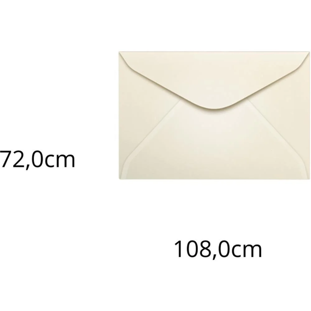 Envelope Colorido Visita 72X108 Creme Marfim 80G Scrity C/ 100 Unidades