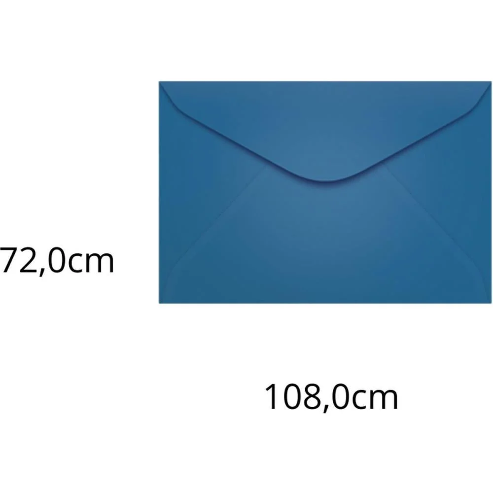 Envelope Colorido Visita 72X108 Az. Royal Grecia 80G Scrity C/ 100 Unidades