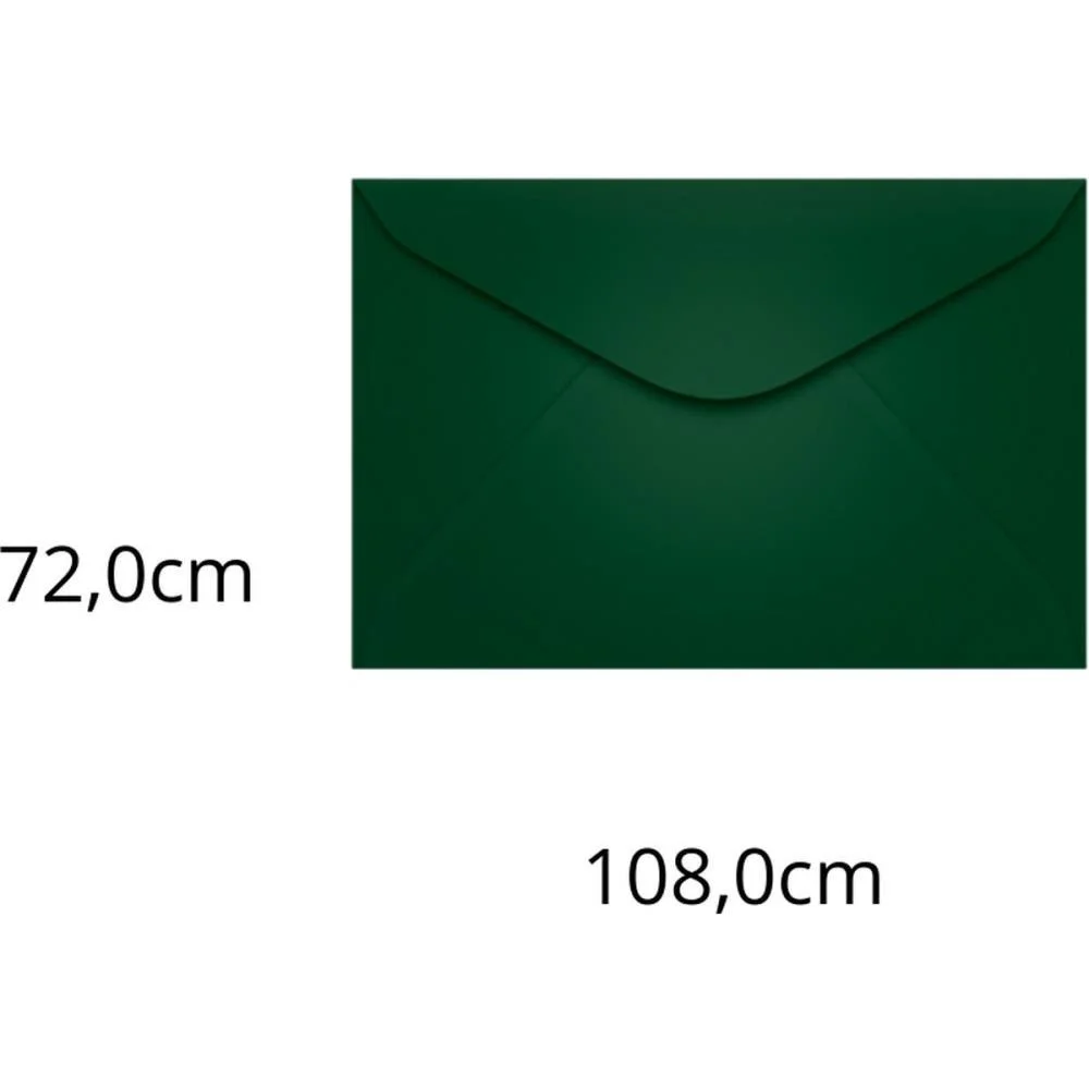 Envelope Colorido Visita 72X108 Vd.escuro Brasil 80G Scrity C/ 100 Unidades