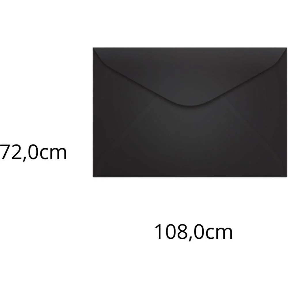 Envelope Colorido Visita 72X108 Preto Los Angeles 80G Scrity C/ 100 Unidades