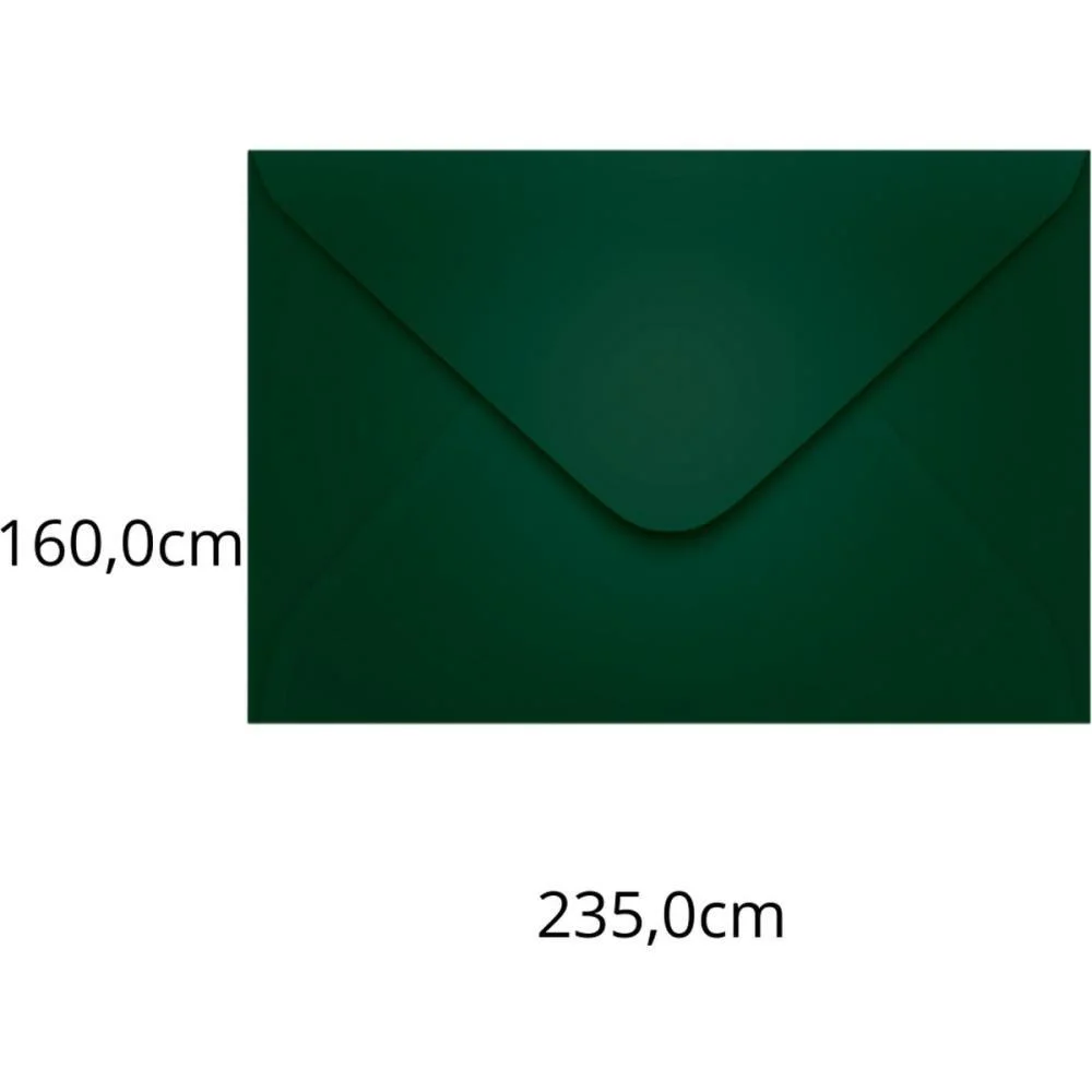 Envelope Colorido Convite 160X235 Vd.escuro Brasil 80G Scrity C/ 100 Unidades