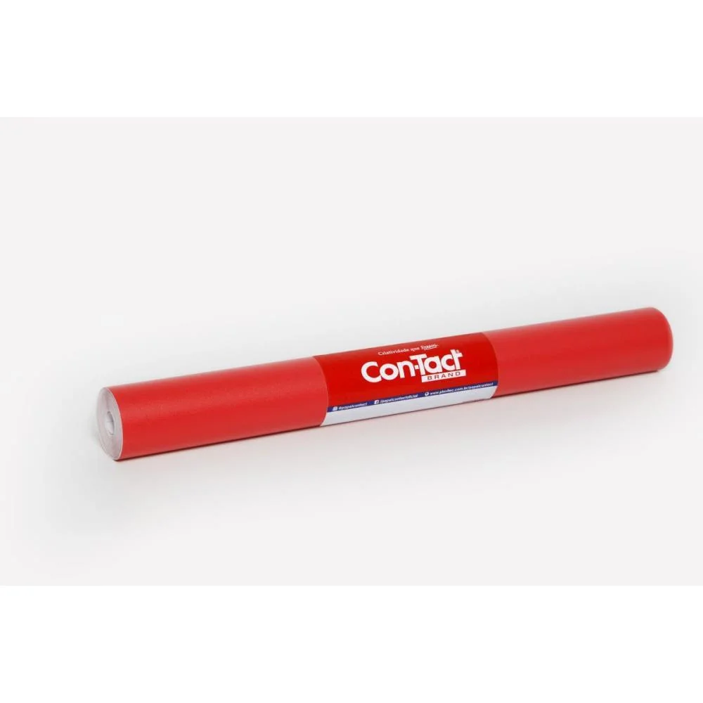 Contact Liso 45Cmx10M Opaco Vermelho Contact (Rolo)