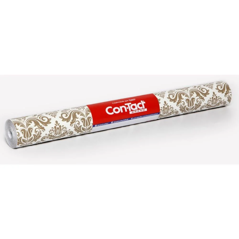 Contact Decorado 45Cmx10M Arabesco Bronze Contact (Rolo)