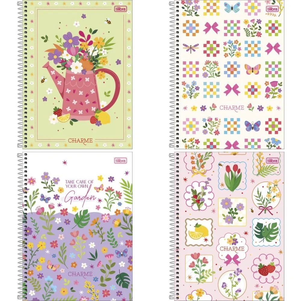 Caderno 10X1 Capa Dura Charme 160Fls. Tilibra (Pct.c/04)