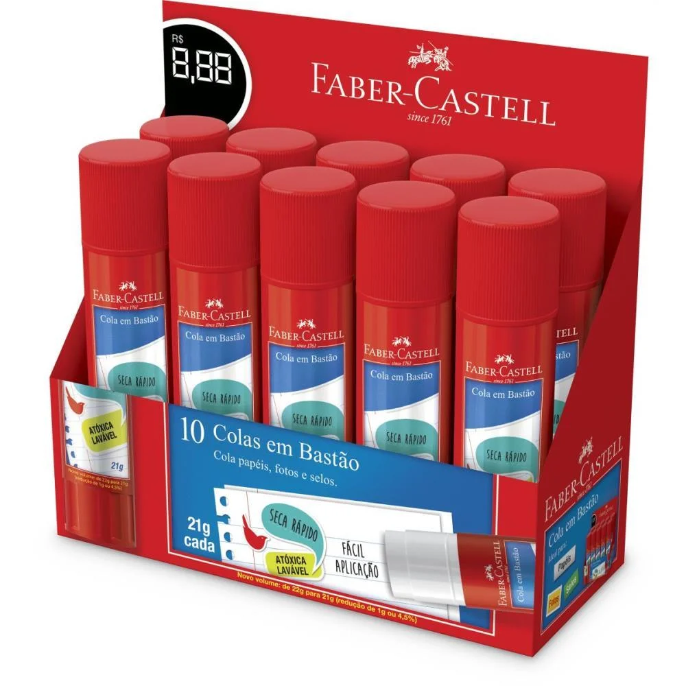Cola Em Bastao 21G. Faber-Castell (Cx.c/10)