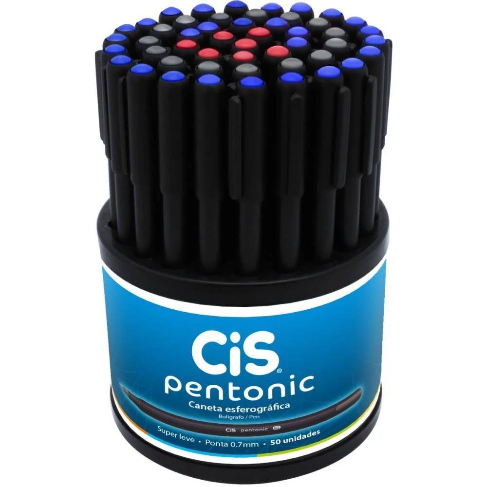 Caneta Esferografica Cis Pentonic 0,7Mm 3 Cores Sor Sertic C/ 50 Unidades