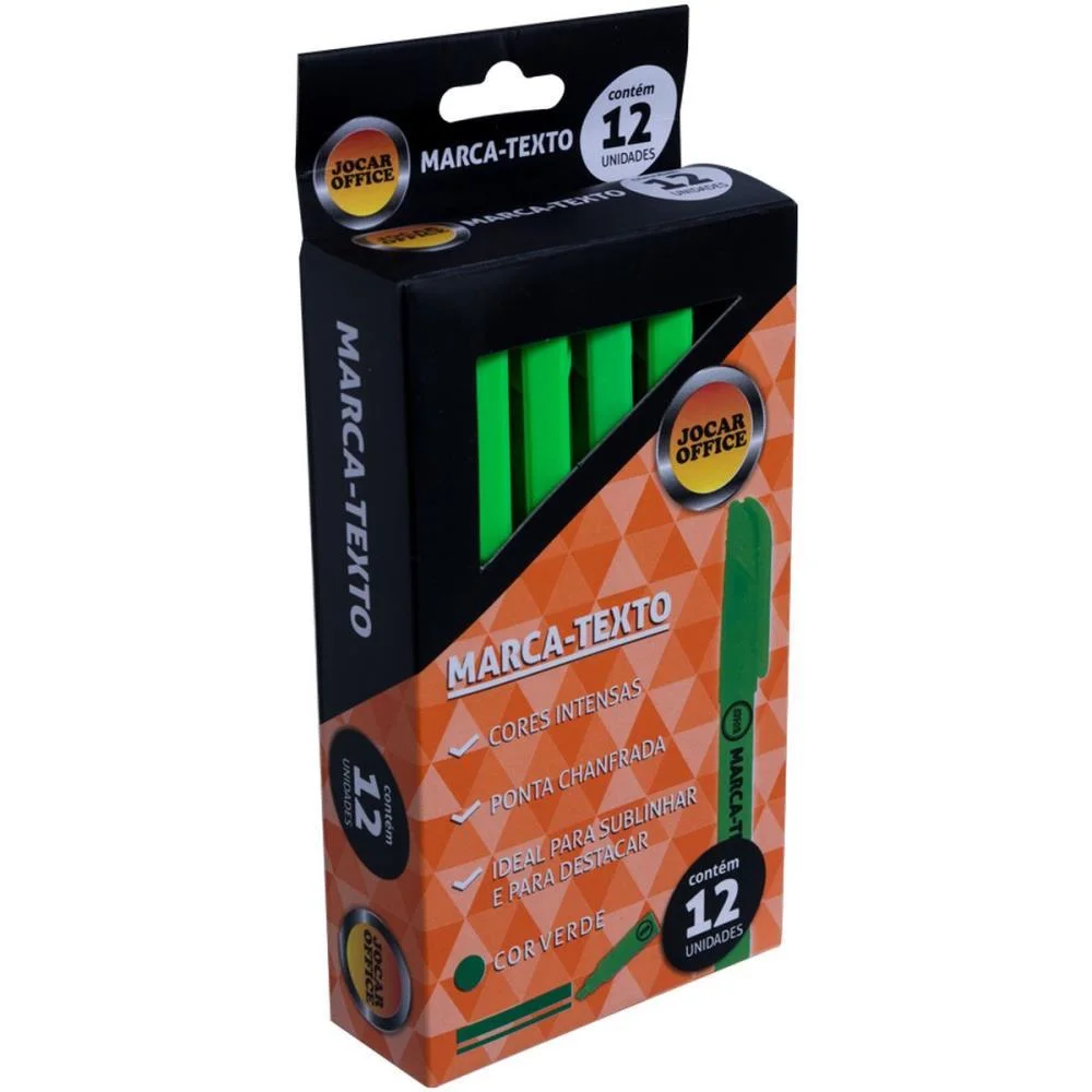 Caneta Marca Texto Jocar Verde Leonora (Cx.c/12)